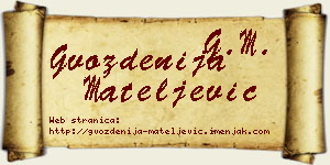 Gvozdenija Mateljević vizit kartica